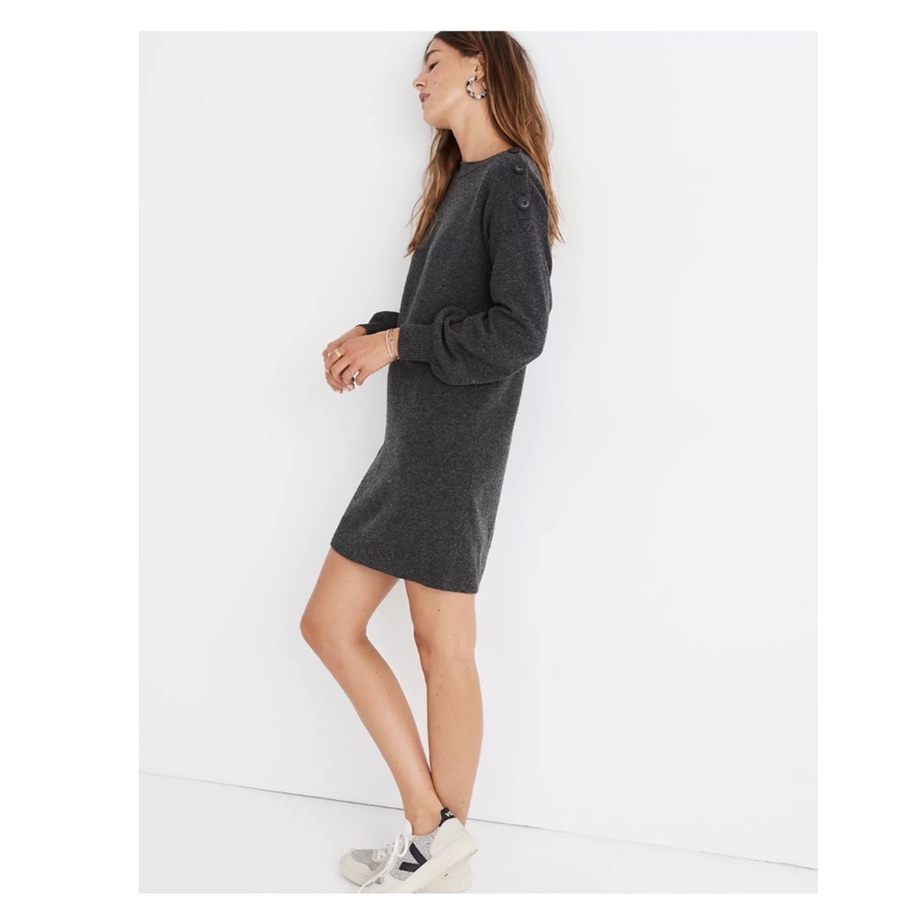Madewell merino wool boatneck sweater dress